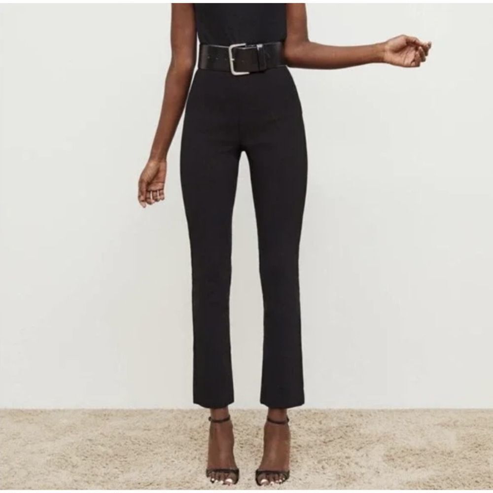 MM Lafleur The Foster Pant Black Side Zip Everstrech Dress Pants Trousers Sz 8